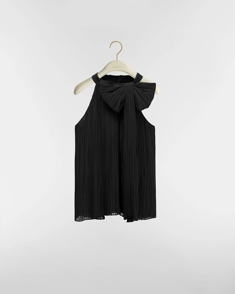 Pleated Top with Bow