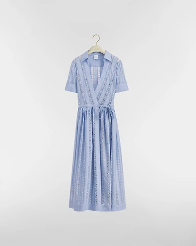 Dioriviera Embroidered Mid-Length Flared Dress