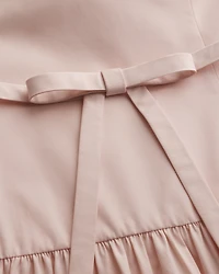 Mid-Length Flared Dress with Belt