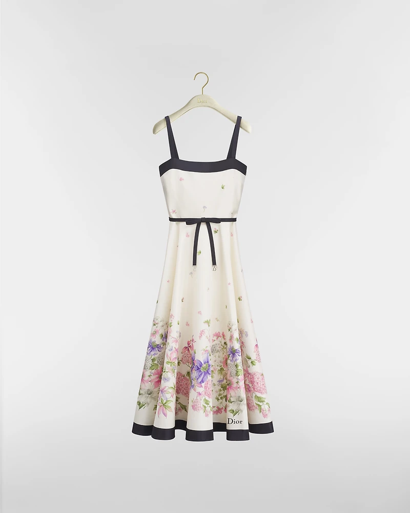 Mid-Length Flared Dress with Belt