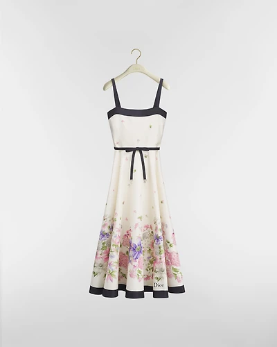 Mid-Length Flared Dress with Belt