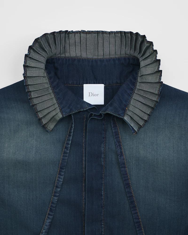 Long Blouse with Tied Collar