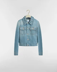 Dioriviera Cropped Jacket with Embroidered Collar
