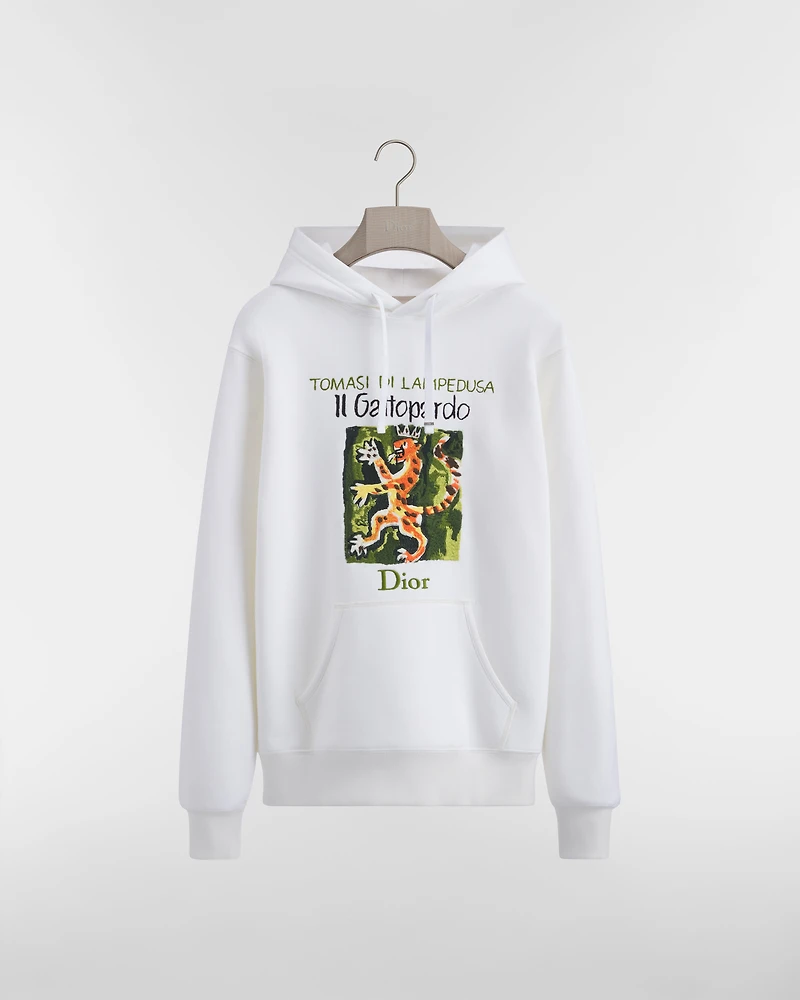 Hooded Sweatshirt with Book Cover Embroidery, Relaxed Fit