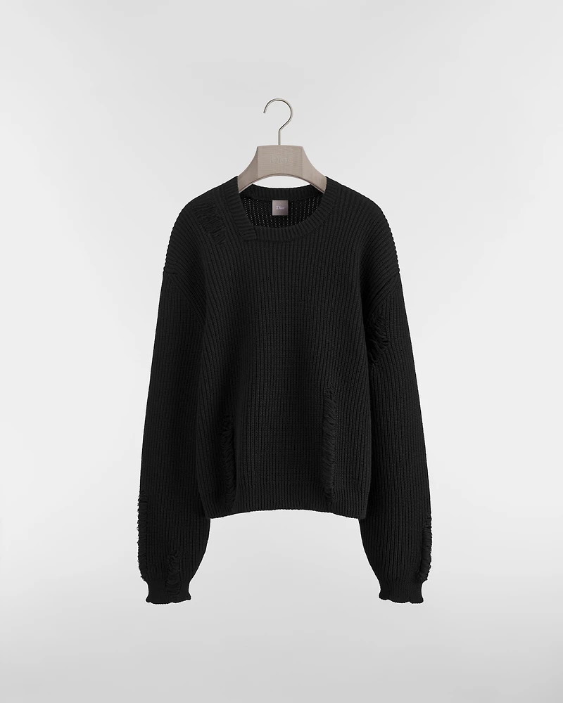 D-Neck Sweater, Oversized Fit