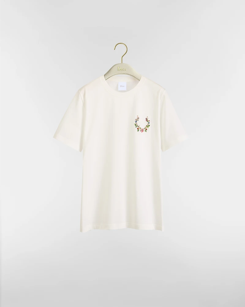 Dioriviera Dior Médaillon Embroidered Fitted T-Shirt