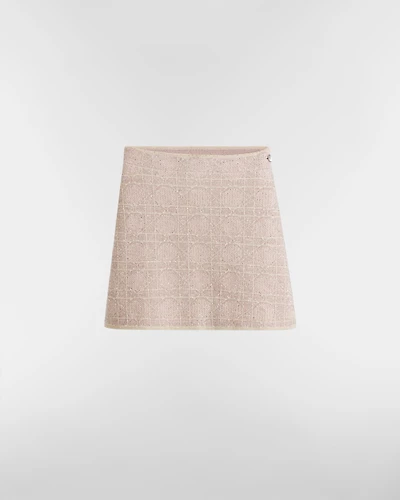 Macrocannage Straight Miniskirt