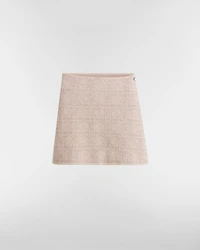 Macrocannage Straight Miniskirt