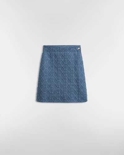 Macrocannage Straight Miniskirt