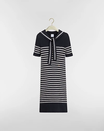 Dioriviera Dior Marinière Straight Dress with Sailor Collar