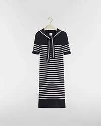 Dioriviera Dior Marinière Straight Dress with Sailor Collar