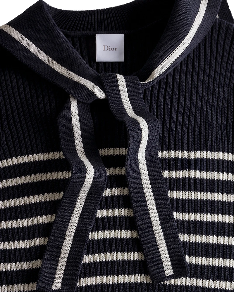 Dioriviera Dior Marinière Straight Dress with Sailor Collar
