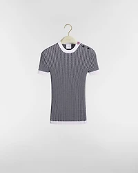 Dioriviera Short-Sleeved Fitted Sweater