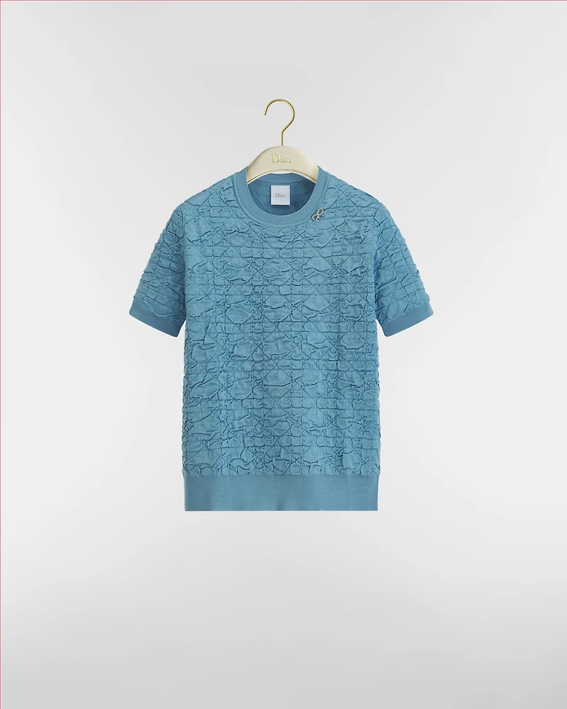 Macrocannage Short-Sleeved Sweater