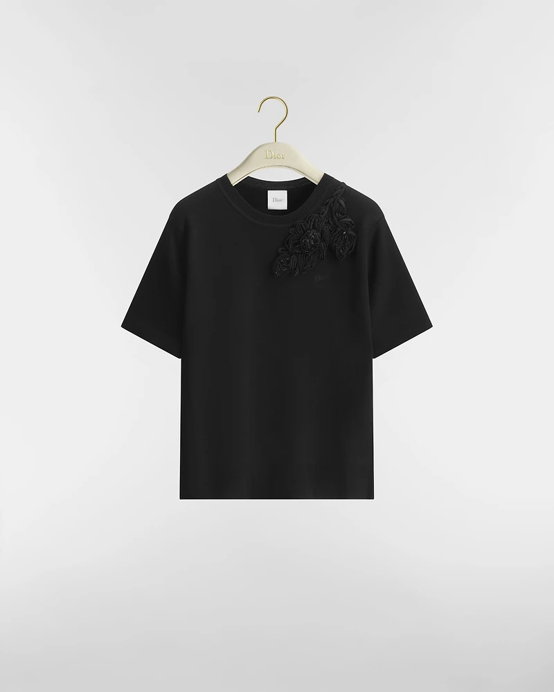 Short-Sleeved Embroidered Sweater