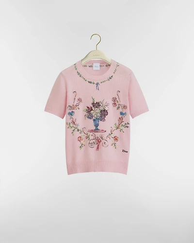 Dioriviera Embroidered Short-Sleeved Sweater