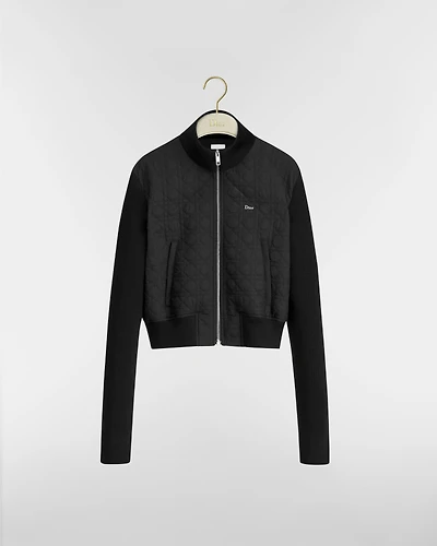 Zipped Cropped Macrocannage Jacket