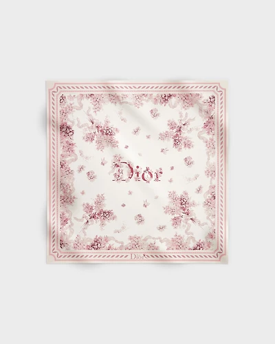 Dior Lilac Bouquet 90 Square Scarf
