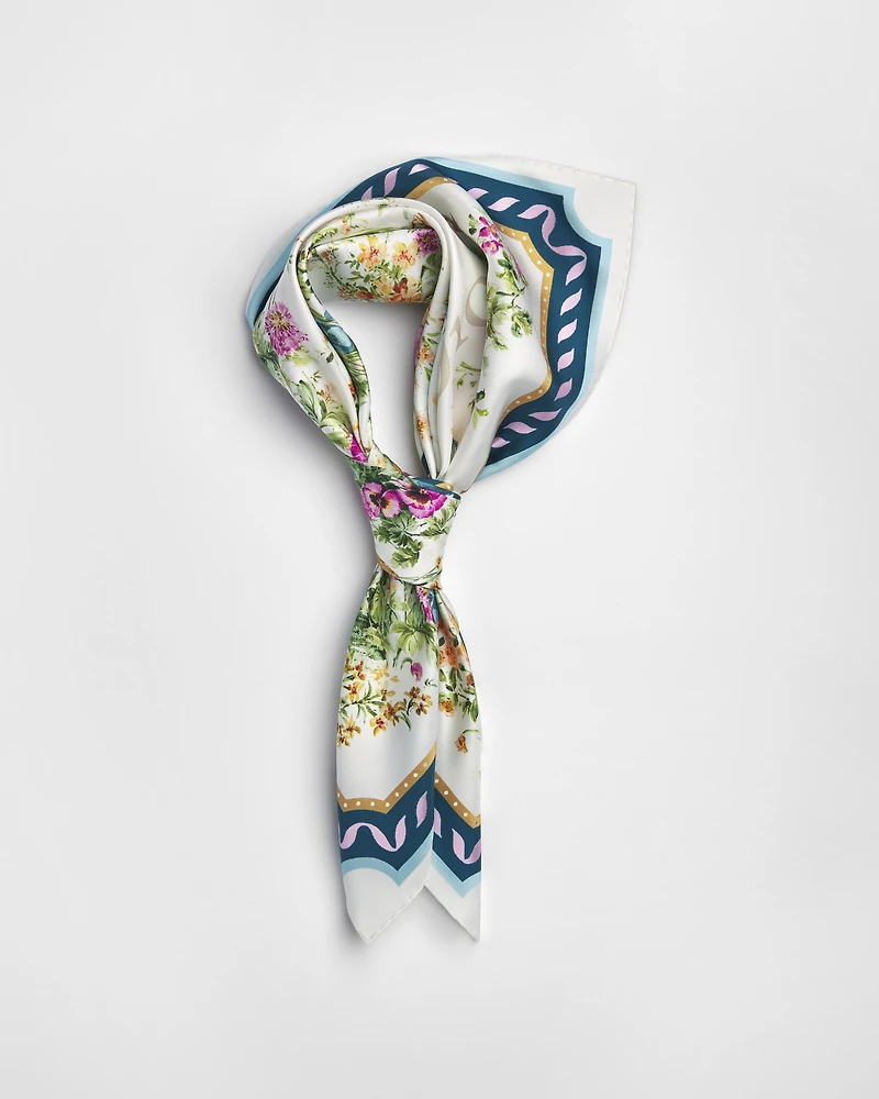Dioriviera Toile de Jouy Floral Garden 90 Square Scarf