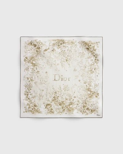 Dioriviera Toile de Jouy Floral Garden 90 Square Scarf