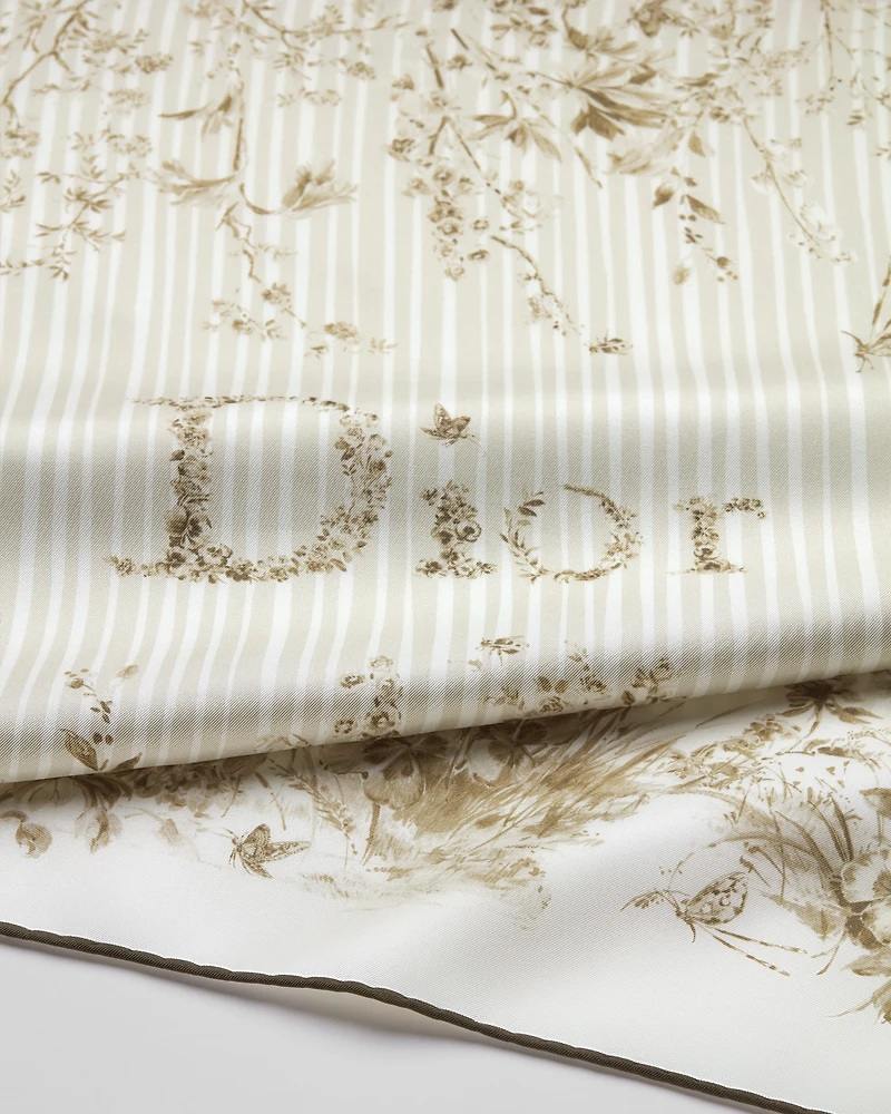 Dioriviera Toile de Jouy Floral Garden 90 Square Scarf