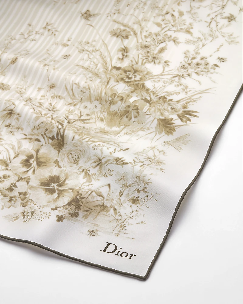 Dioriviera Toile de Jouy Floral Garden 90 Square Scarf
