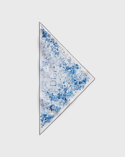 Dioriviera Toile de Jouy Floral Garden Triangle Scarf