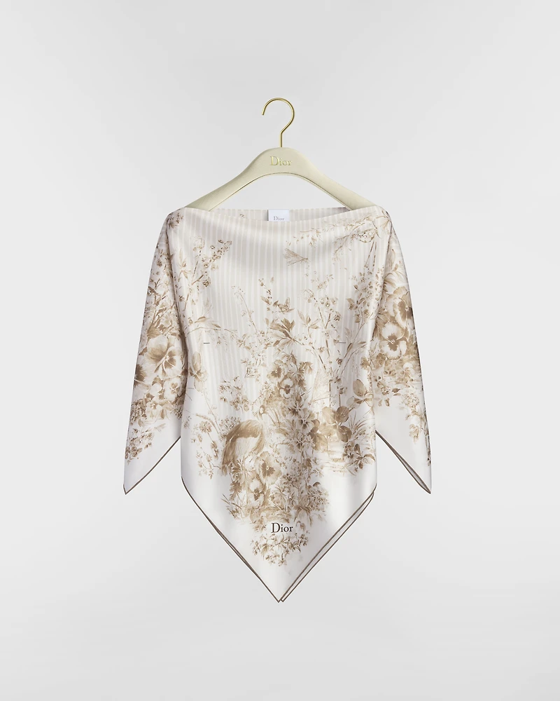 Dioriviera Toile de Jouy Floral Garden Dior Silk Top