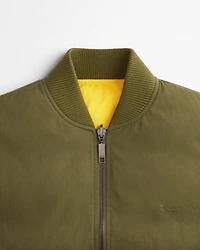 Book Cover Reversible Down Bomber Jacket