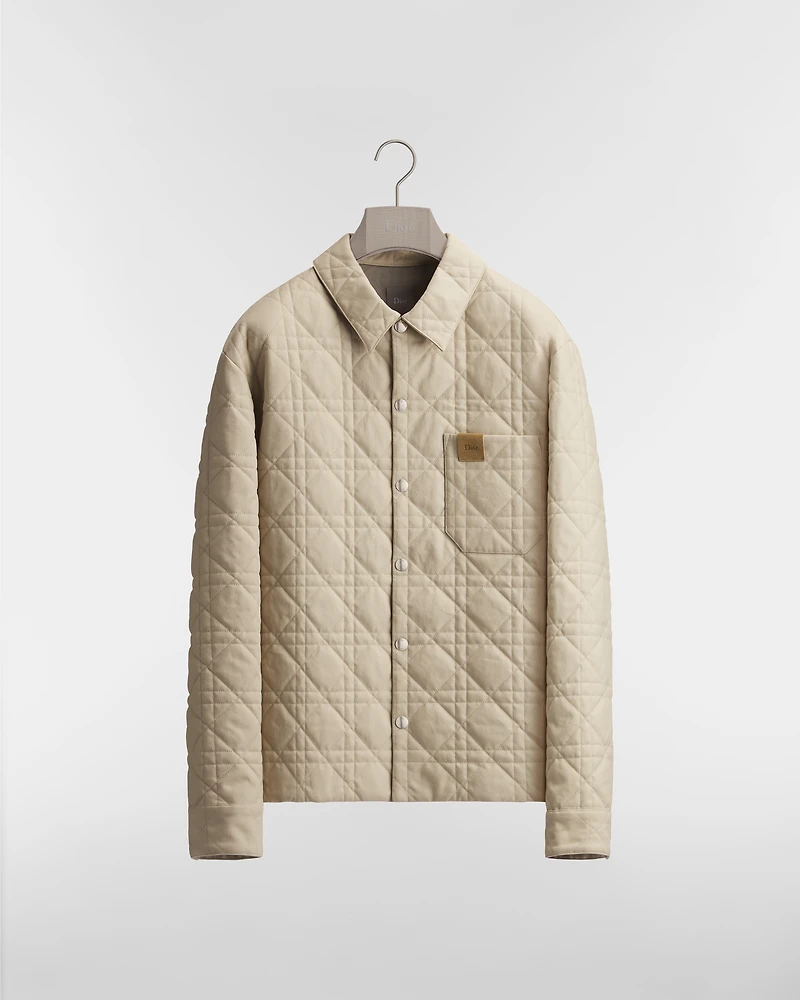 Cannage Overshirt with Leather Dior Patch