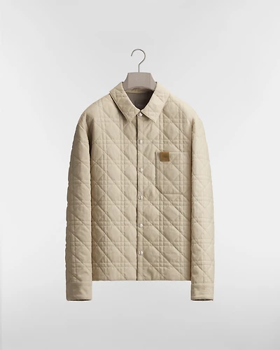 Cannage Overshirt with Leather Dior Patch