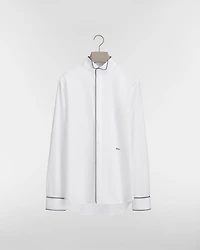 Shirt with Piping and Dior Embroidery