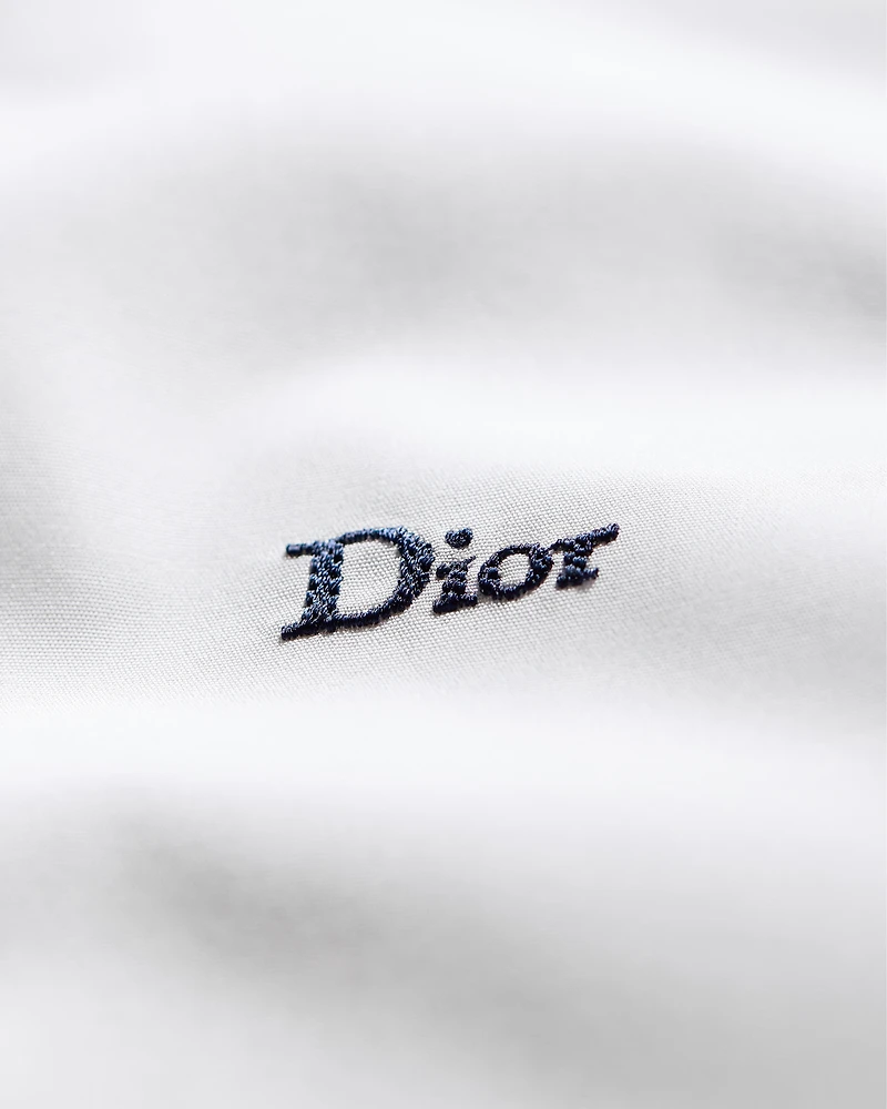 Shirt with Piping and Dior Embroidery