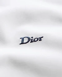 Shirt with Piping and Dior Embroidery