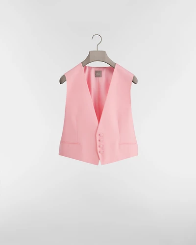 Vest with Satin Panel