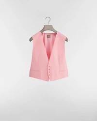 Vest with Satin Panel