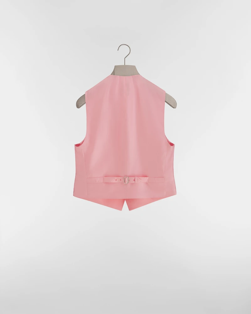 Vest with Satin Panel