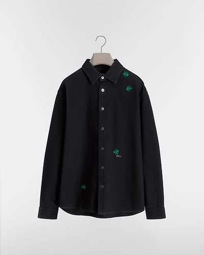Overshirt with Dior Clover Embroidery