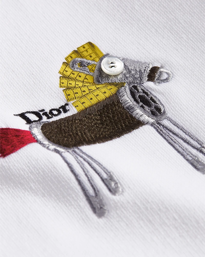 Zipped Hooded Sweatshirt with Horse Embroidery and Print, Relaxed Fit