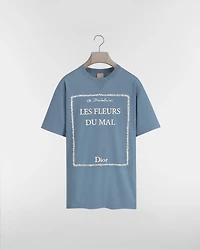 T-Shirt with Book Cover Embroidery, Relaxed Fit