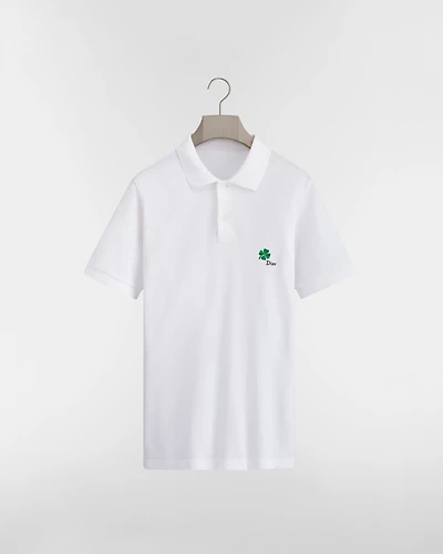 Polo Shirt with Dior Clover Embroidery