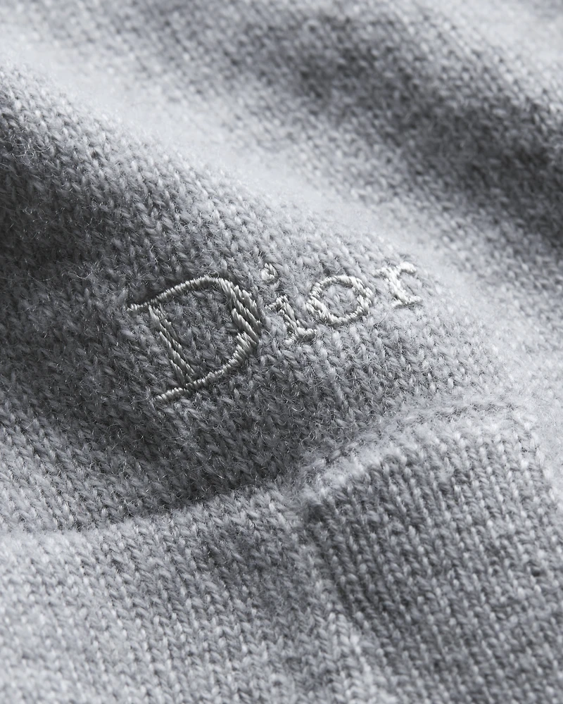 Hooded Sweater with Dior Embroidery