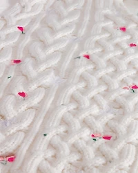 Sweater with Floral Embroidery