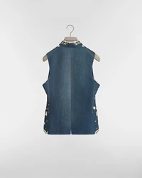 Vest with Dior Flower Embroidery