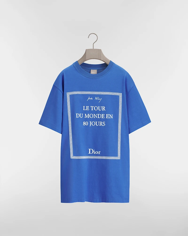 T-Shirt with Book Cover Embroidery, Relaxed Fit