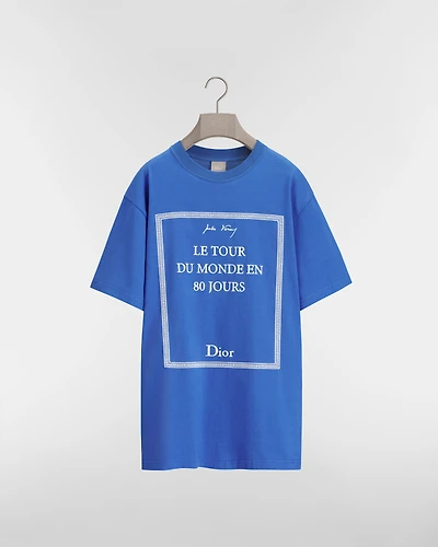 T-Shirt with Book Cover Embroidery, Relaxed Fit