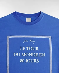 T-Shirt with Book Cover Embroidery, Relaxed Fit