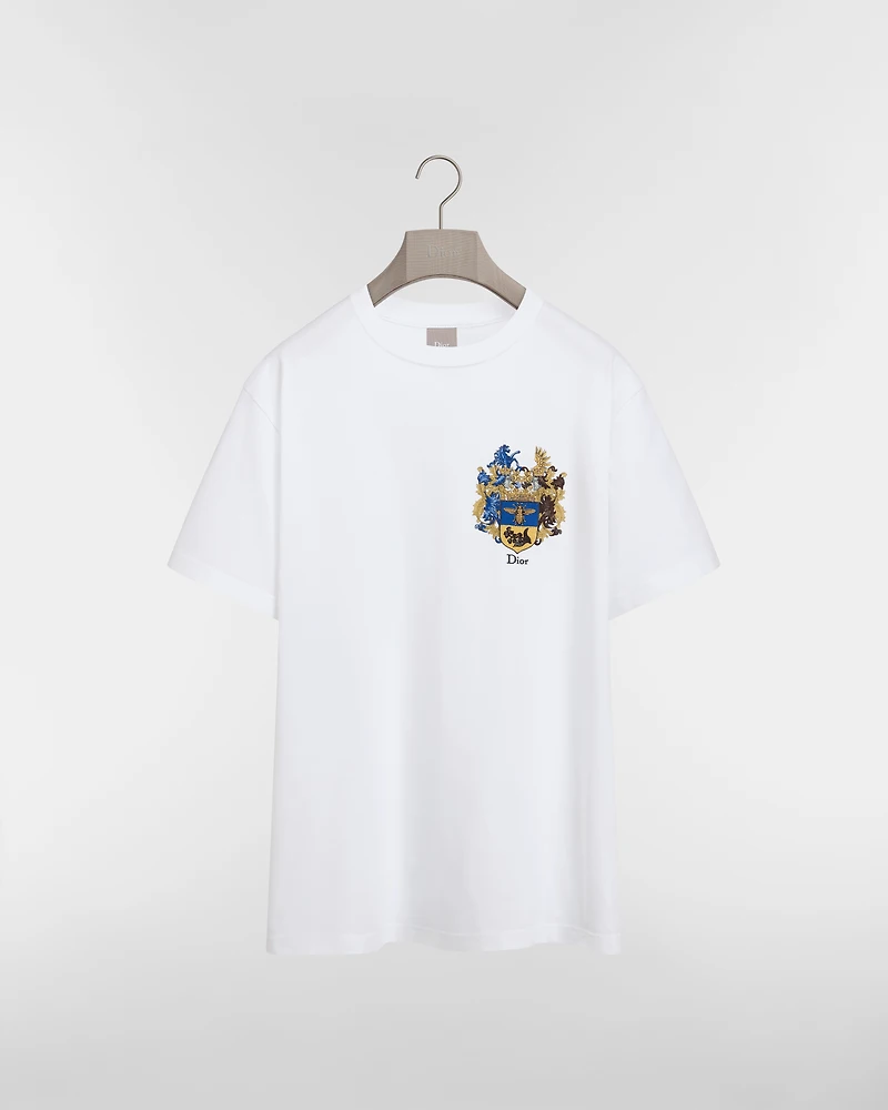 T-Shirt with Dior Blason Embroidery, Relaxed Fit