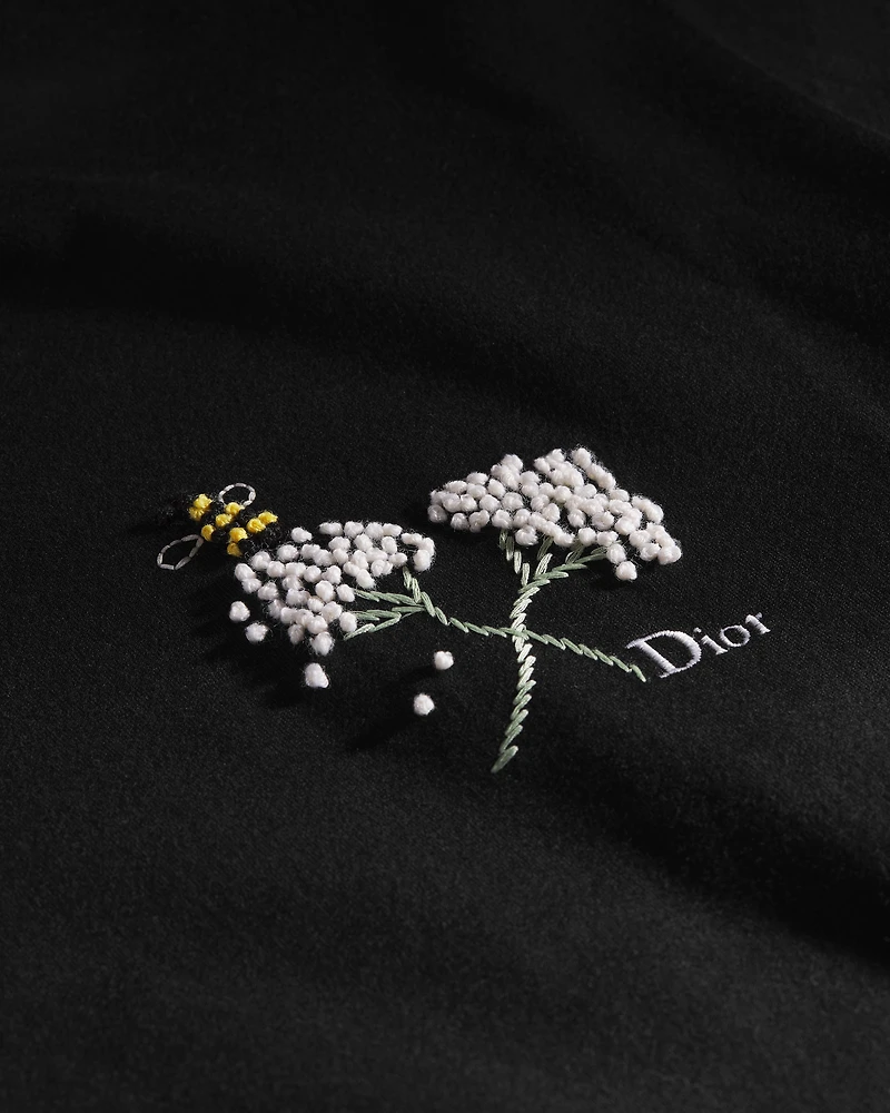 T-Shirt with Dior Flower Bee Embroidery