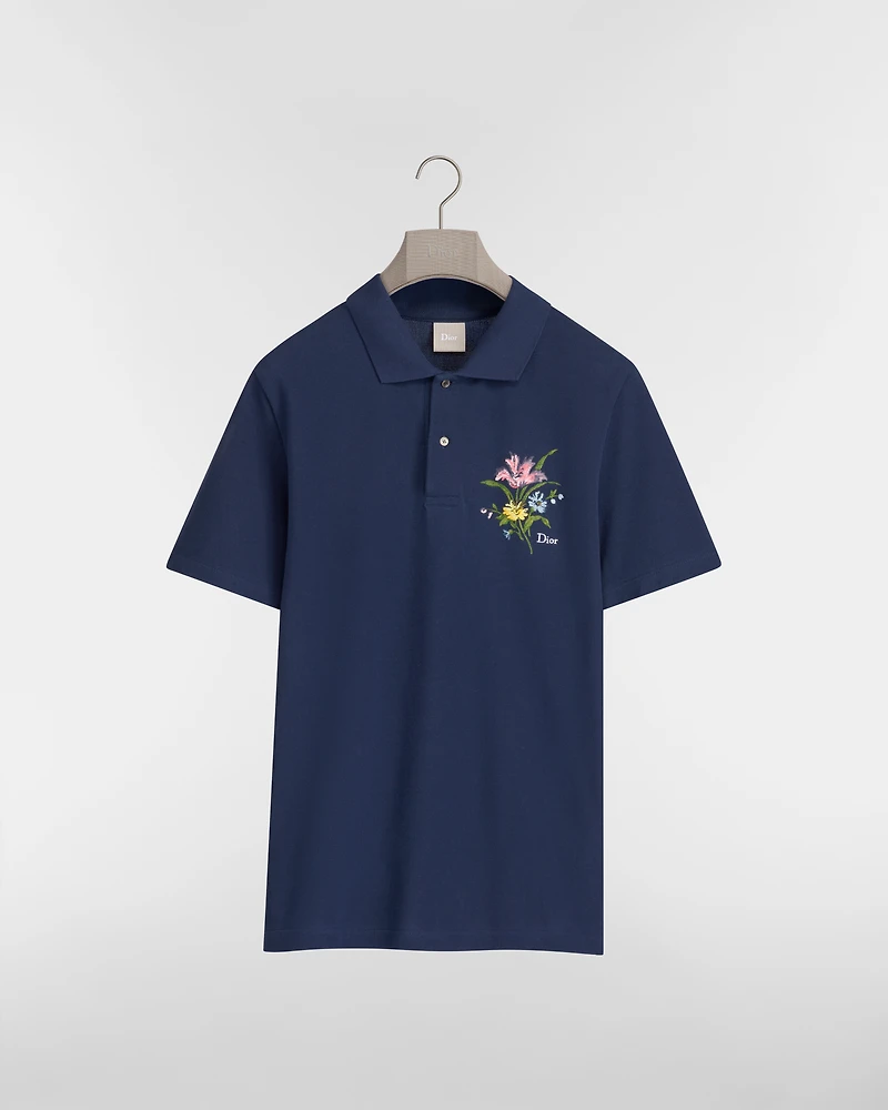 Polo Shirt with Dior Secret Garden Embroidery, Relaxed Fit